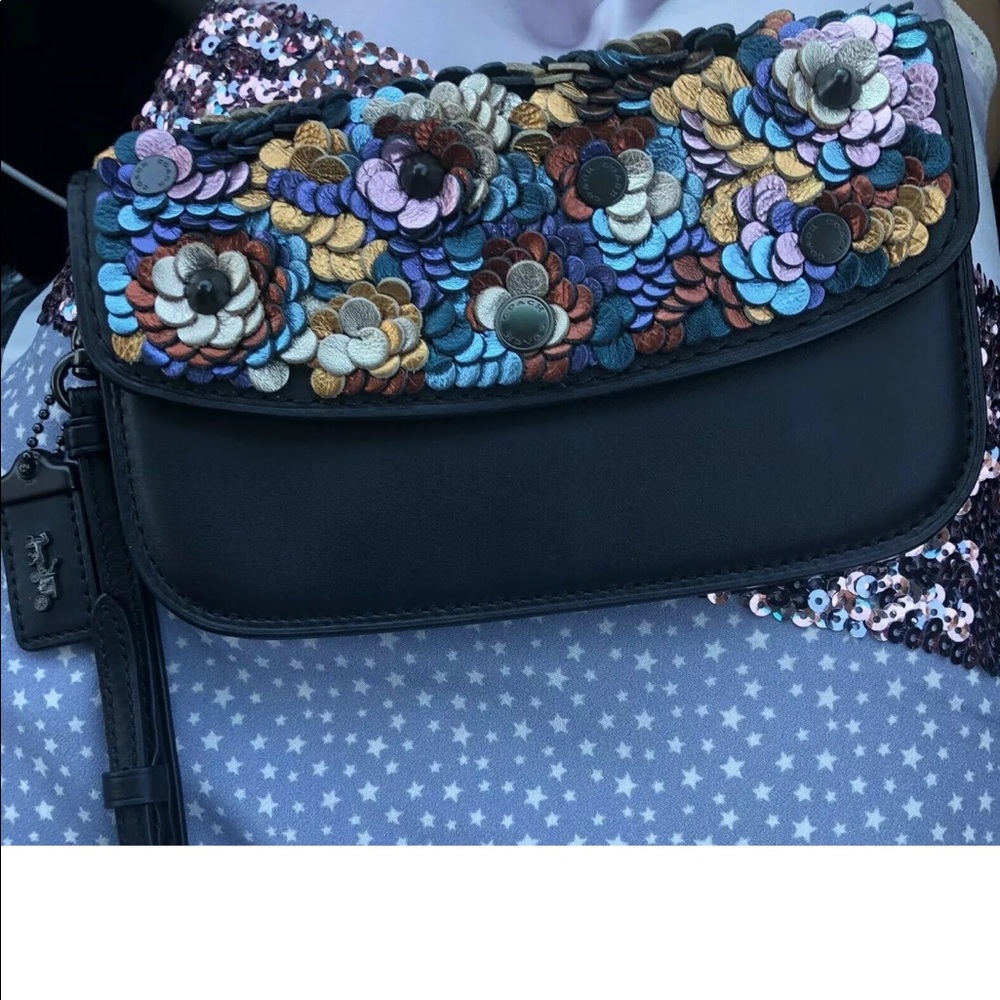 COACH 1941 Clutch With Leather Sequin NWT!